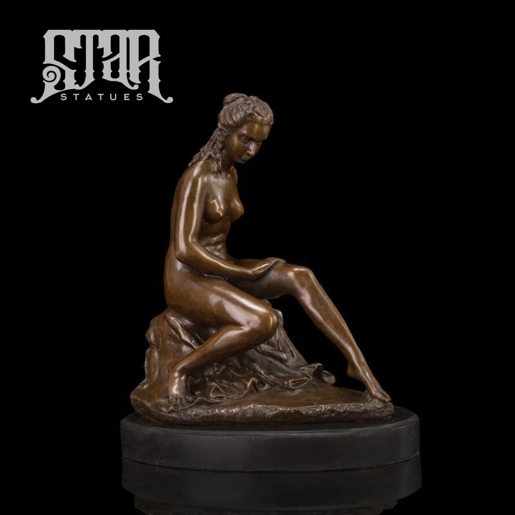 Woman Bathing | Nude and Erotic Sculpture | Bronze Statue – Star Statues