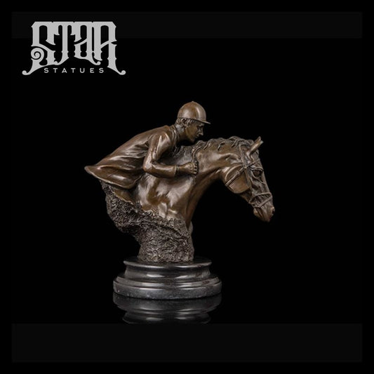 Horse And Rider | Western Art Sculpture Bronze Statue