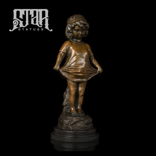 Little Girl | Western Art Sculpture Bronze Statue